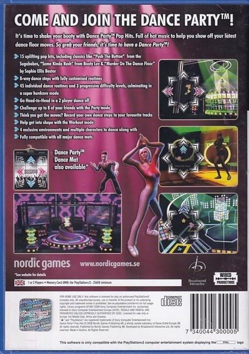 Dance Party Pop Hits - PS2 (B Grade) (Genbrug)